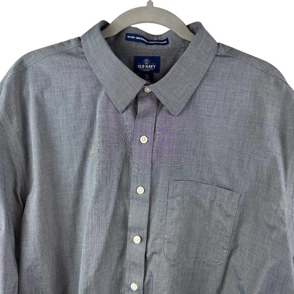 Mens Size XXL Classic Button Up Non-Iron Slim Fit Long Sleeve Collar Work Shirt - Picture 2 of 10